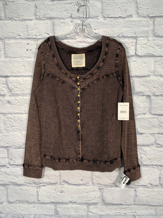 Top Long Sleeve By We The Free In Blue & Brown, Size: M