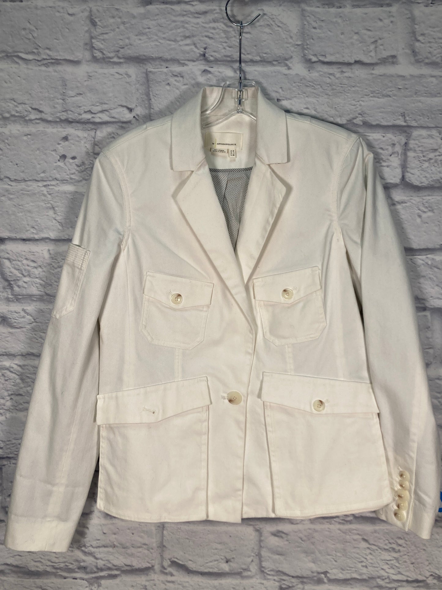 Blazer By Anthropologie In Cream, Size: S