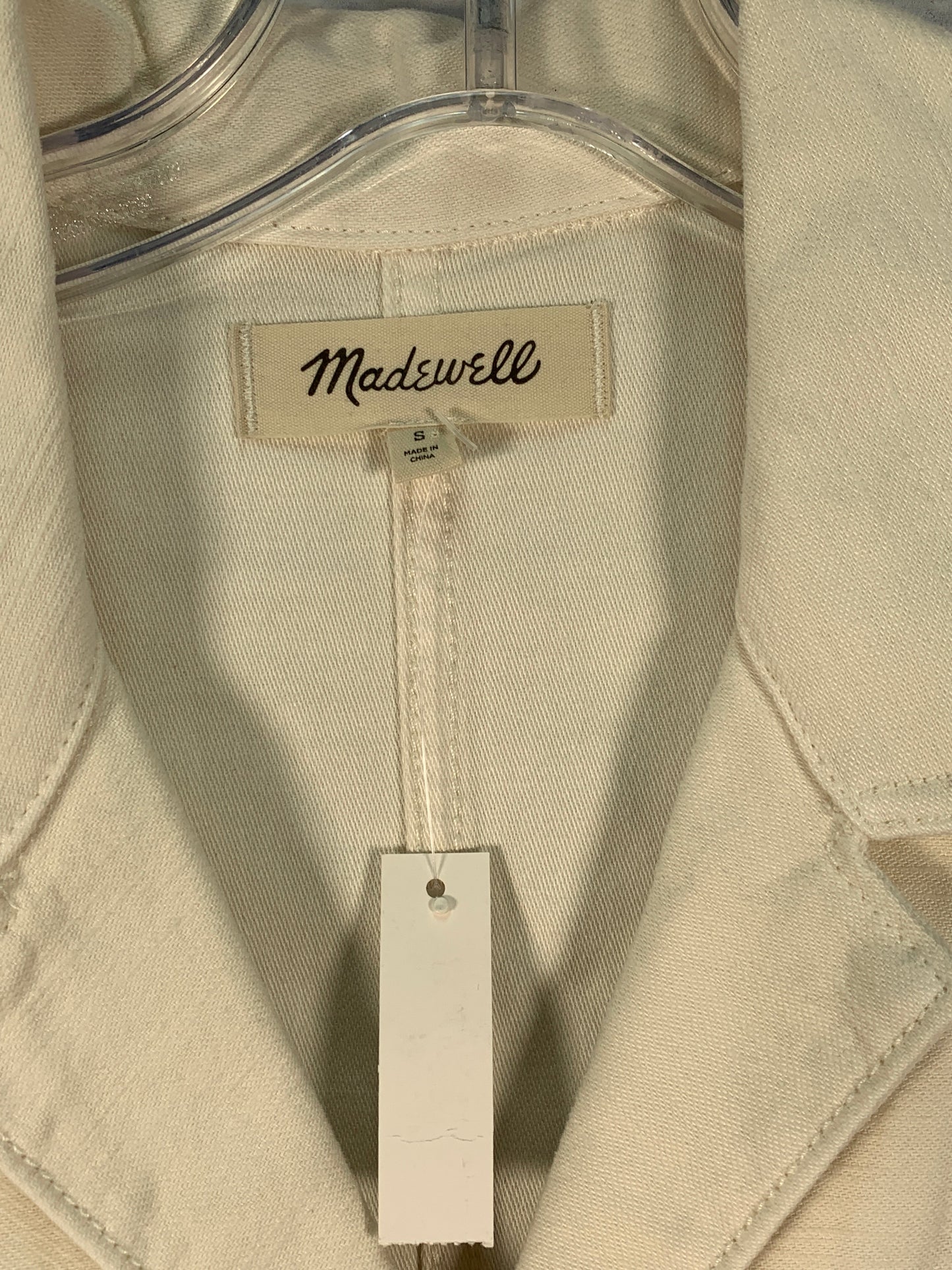 Jacket Shirt By Madewell In Cream, Size: S