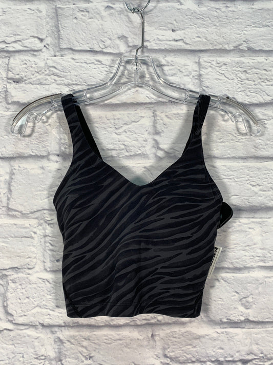 Athletic Bra By Lululemon In Black & Grey, Size: Xs