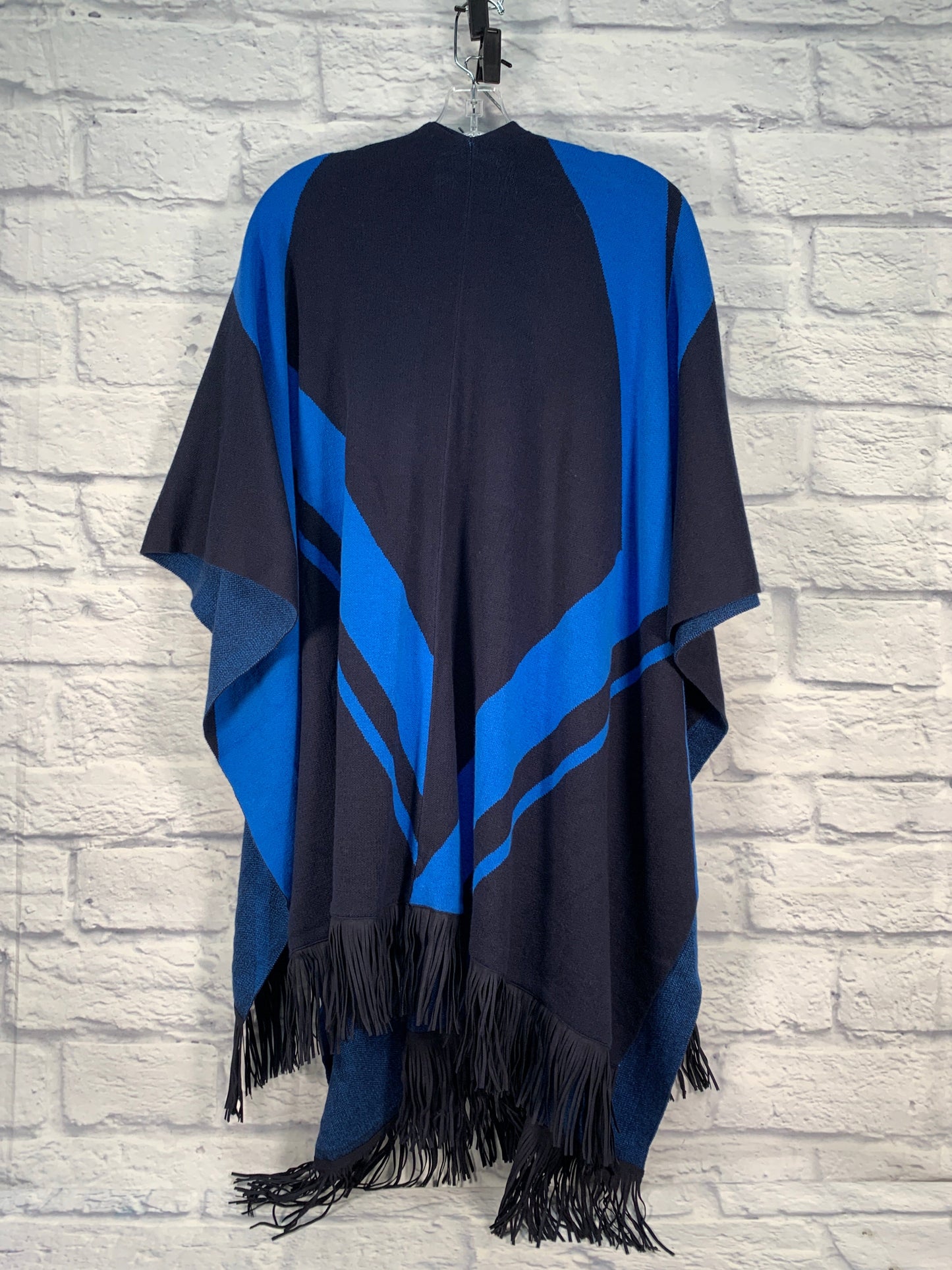 Poncho By Chicos In Blue, Size: L