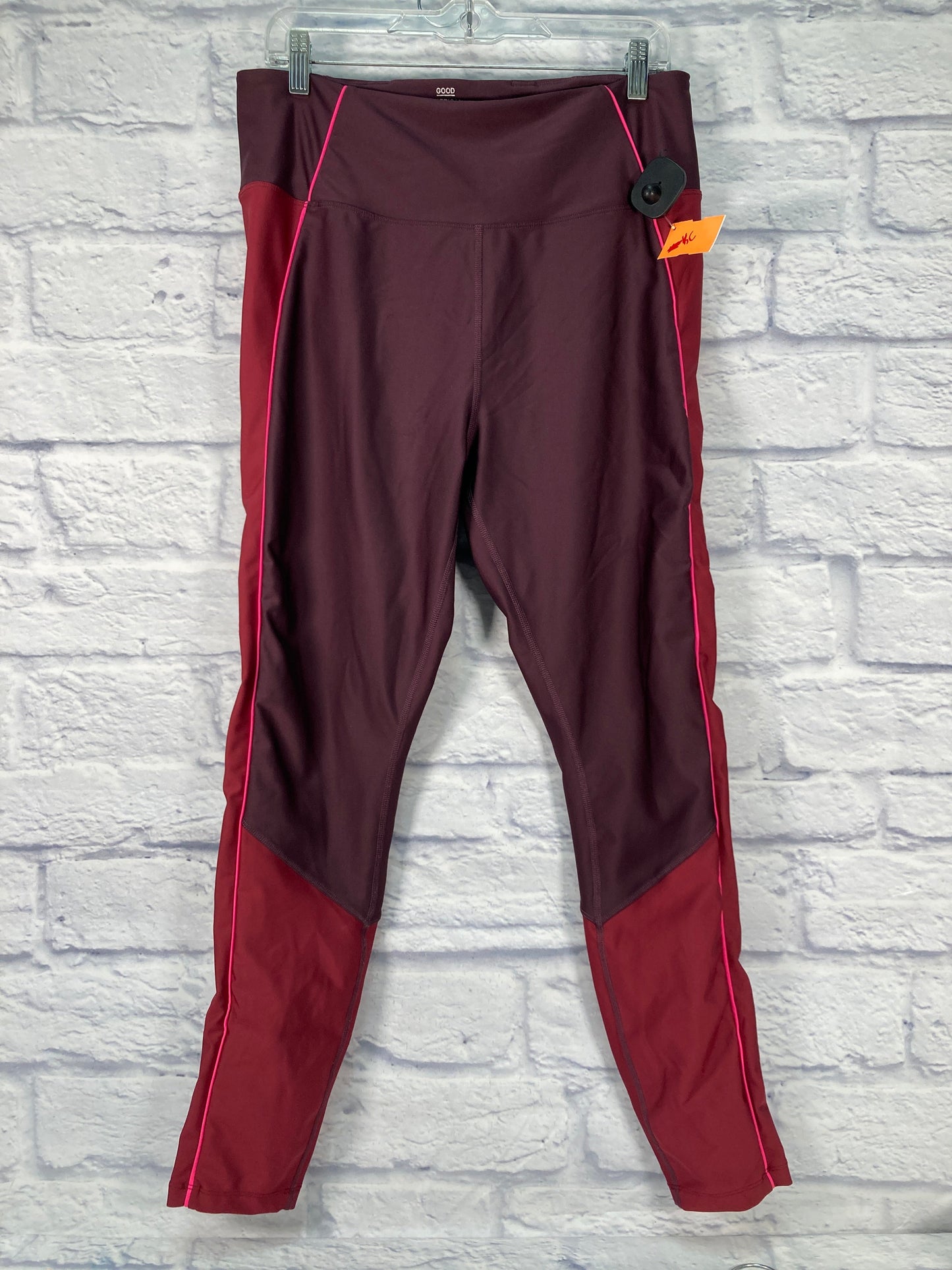 Athletic Leggings By Good American In Maroon, Size: Xl