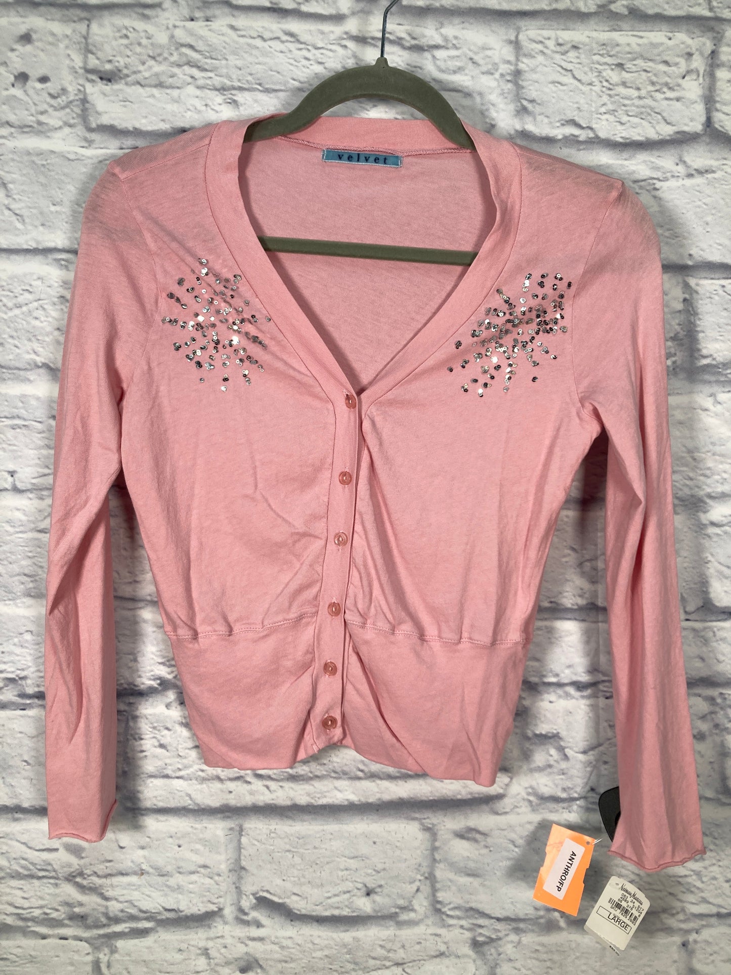 Cardigan By Velvet In Pink, Size: L