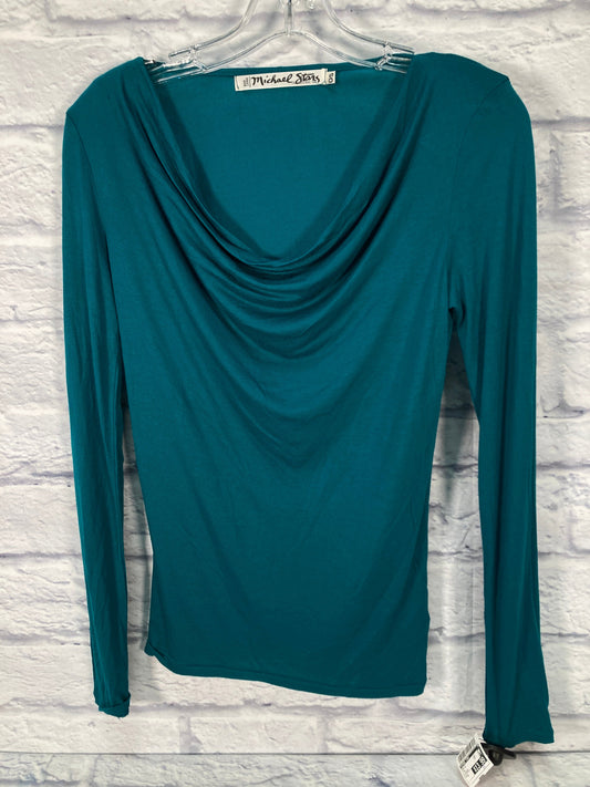 Top Long Sleeve By Michael Stars In Teal, Size: M