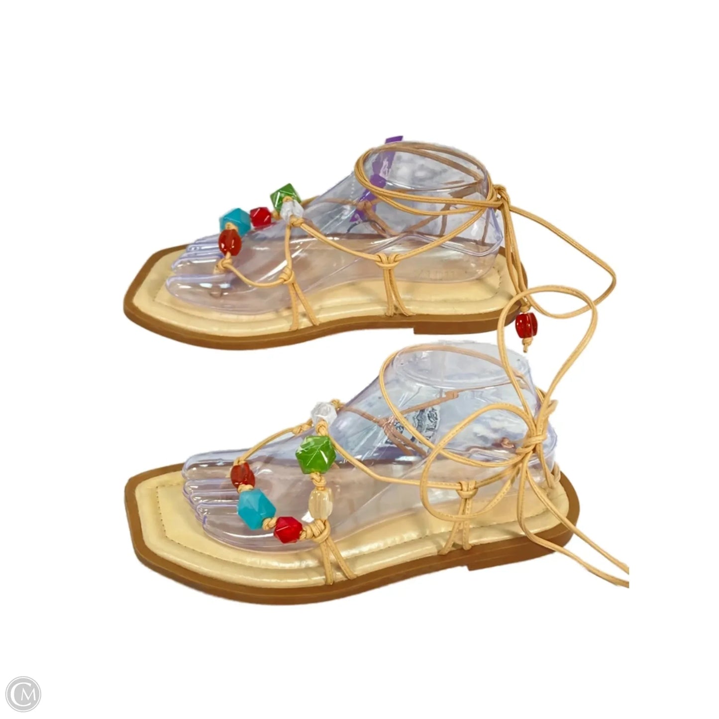 Sandals Flats By Clothes Mentor In Tan, Size: 8