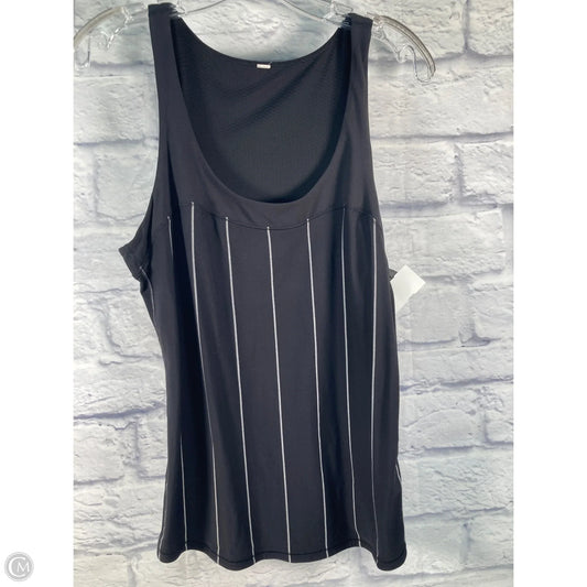 Athletic Tank Top By Lululemon In Black & Grey, Size: S