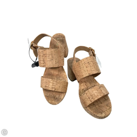 Sandals Heels Block By Aerosoles In Tan, Size: 11