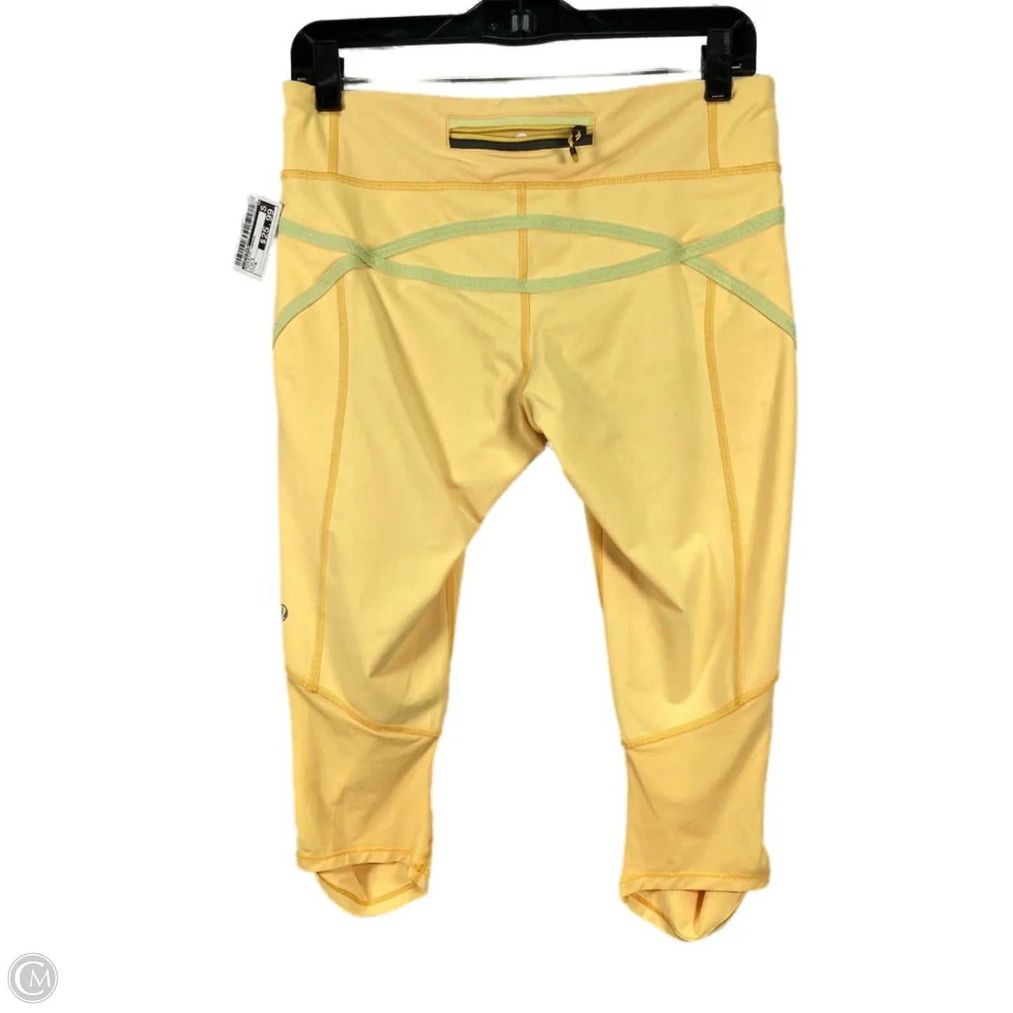 Athletic Capris By Lululemon In Yellow, Size: M