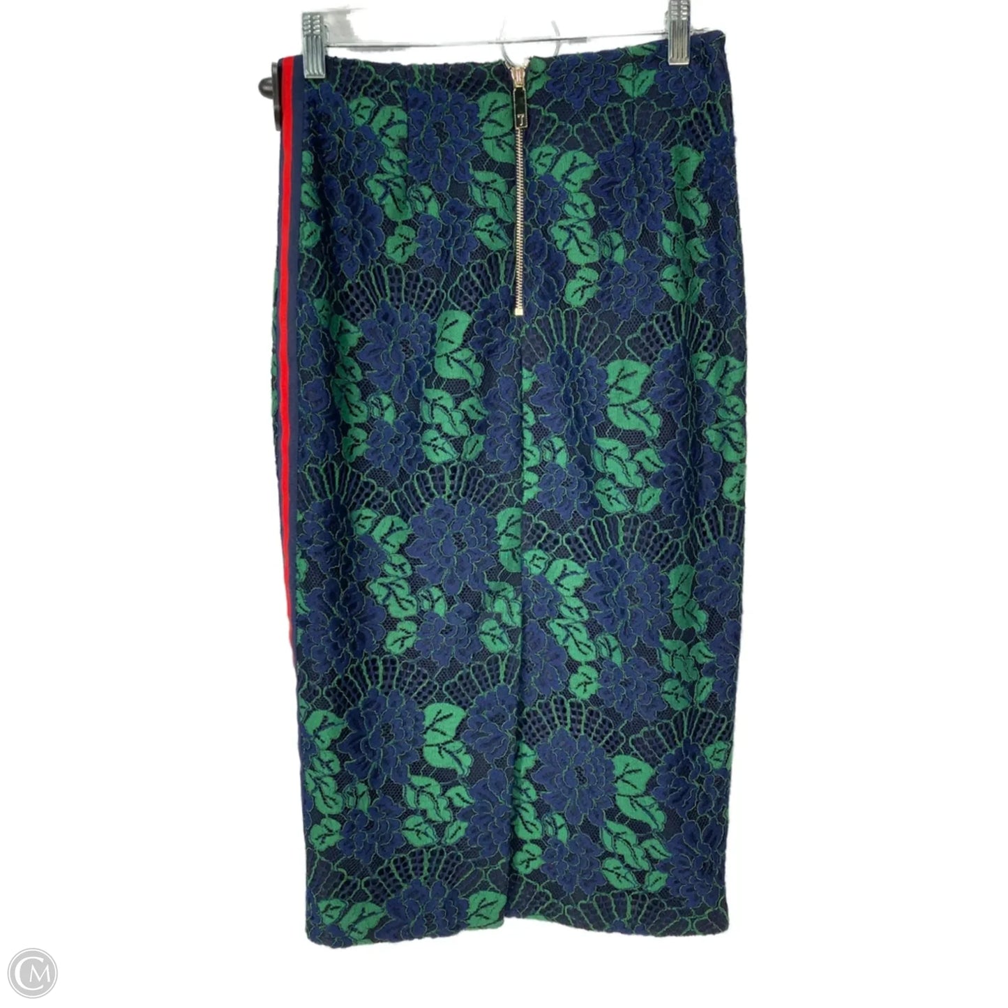 Skirt Midi By Ted Baker In Blue & Green, Size: 6