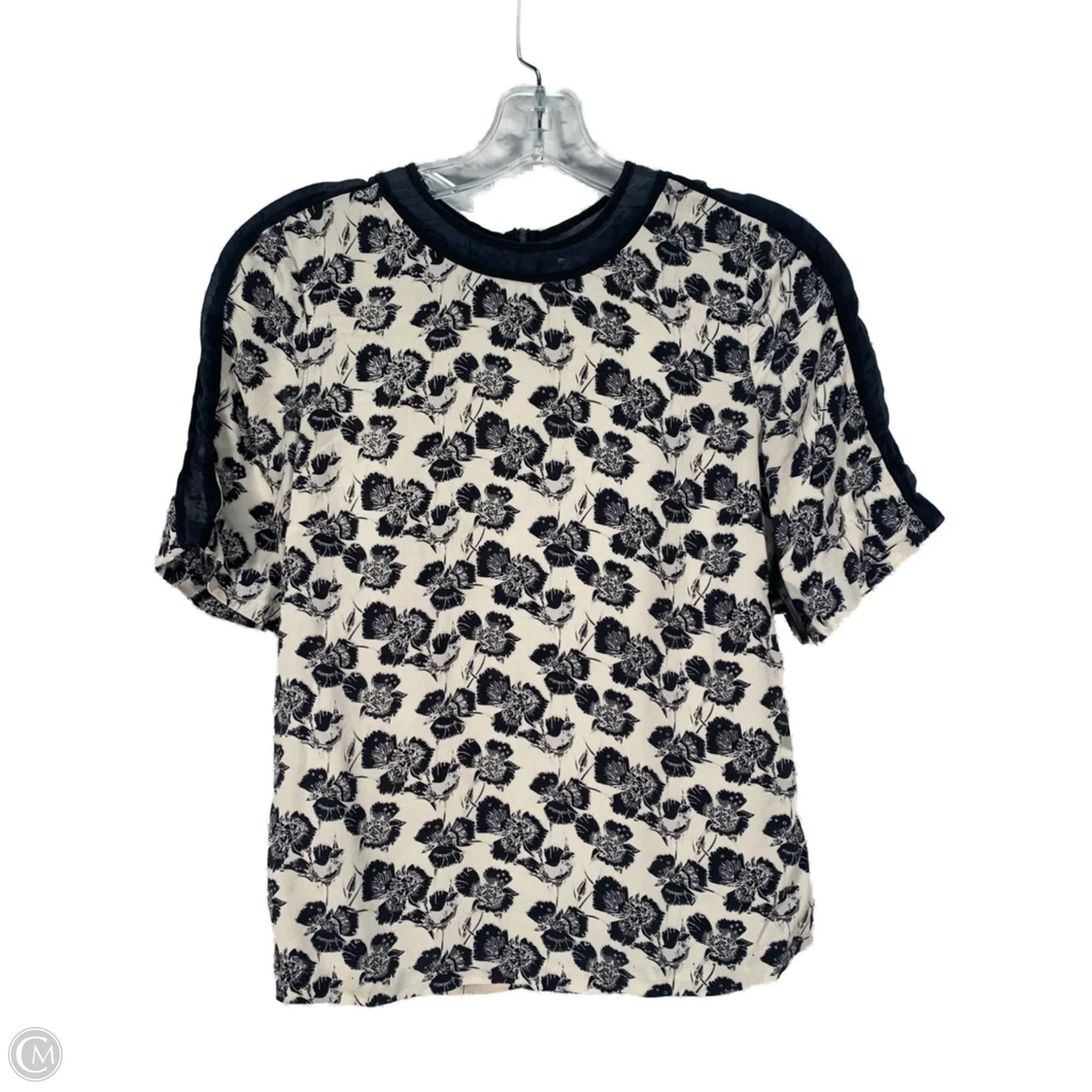 Top Short Sleeve By Alc In Black & Cream, Size: Xs