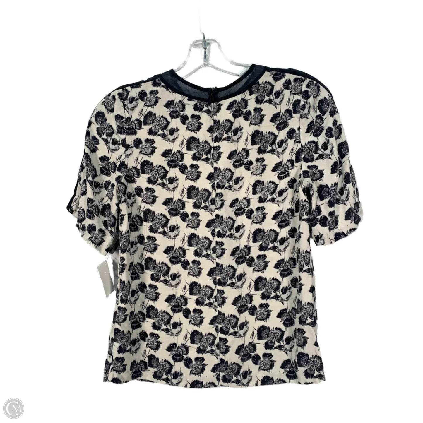 Top Short Sleeve By Alc In Black & Cream, Size: Xs