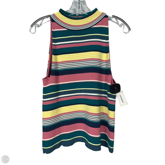 Top Sleeveless By Maeve In Blue & Pink, Size: S
