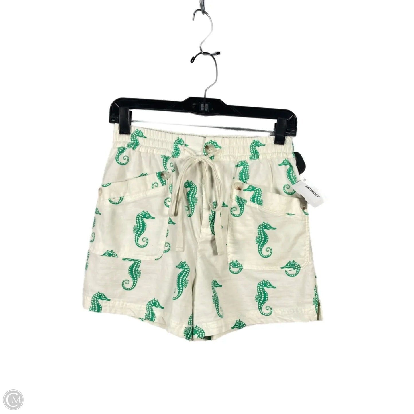 Shorts By Maeve In Cream & Green, Size: 0