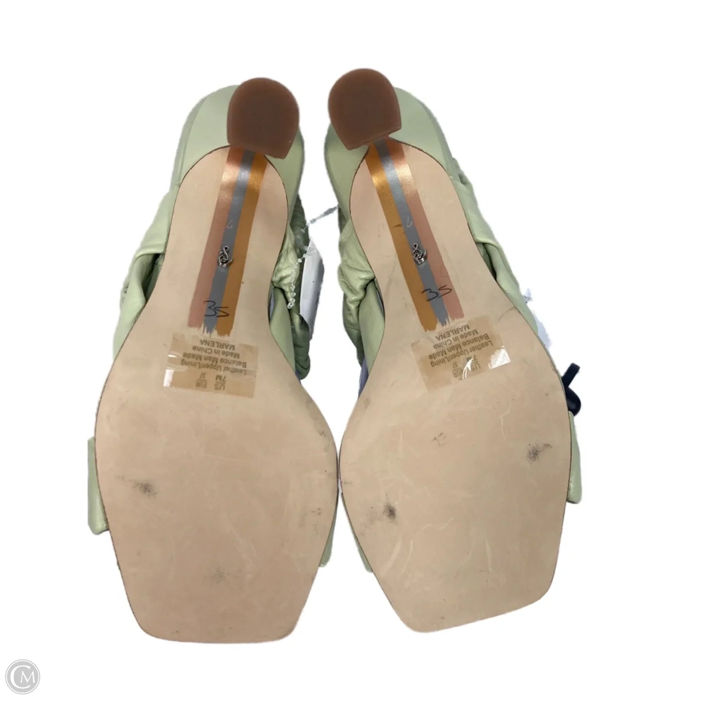 Sandals Heels Stiletto By Sam Edelman In Green, Size: 7