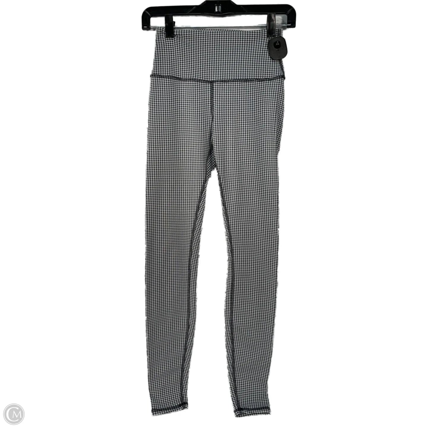 Athletic Leggings By Alo In Black & White, Size: Xs