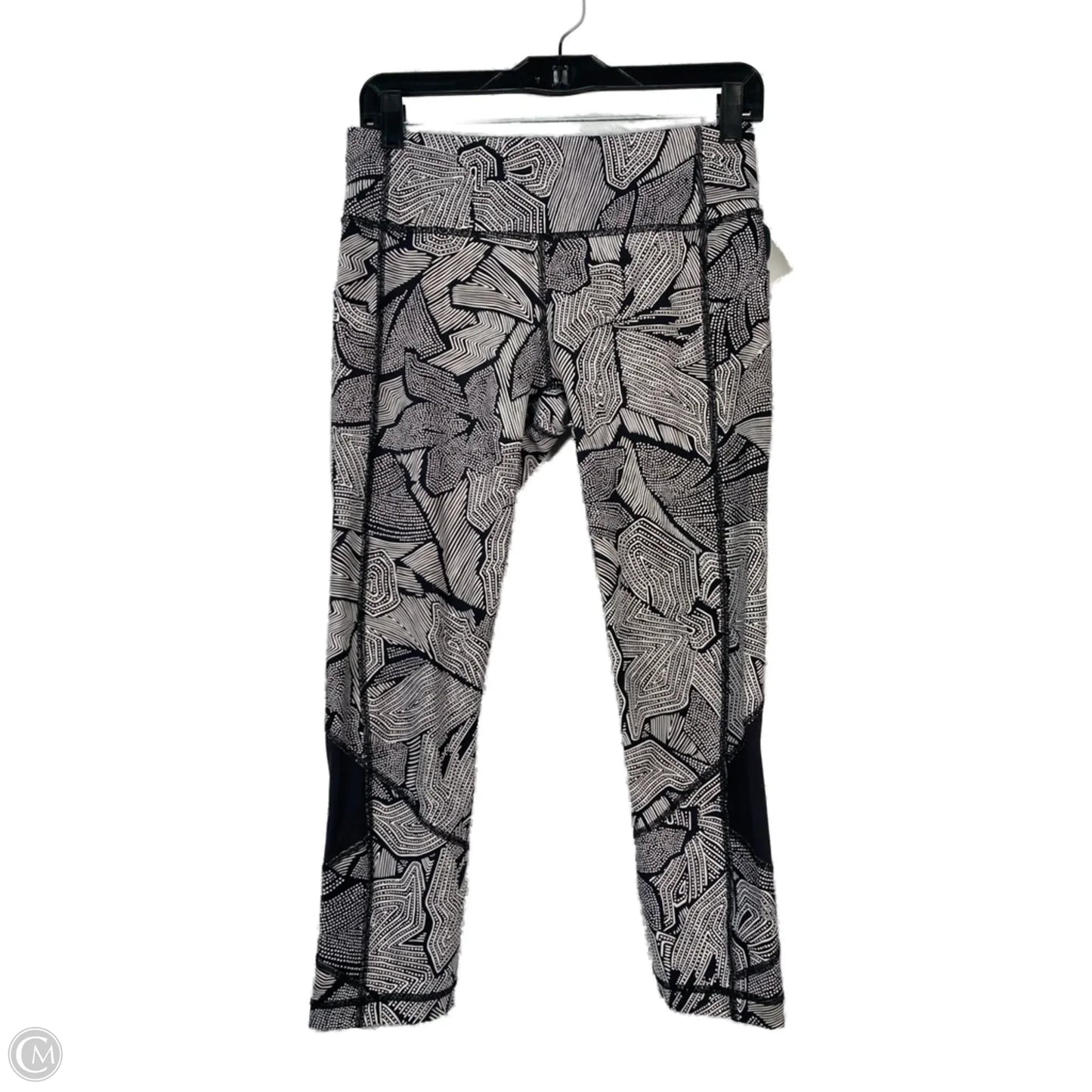 Athletic Leggings By Lululemon In Black & White, Size: S