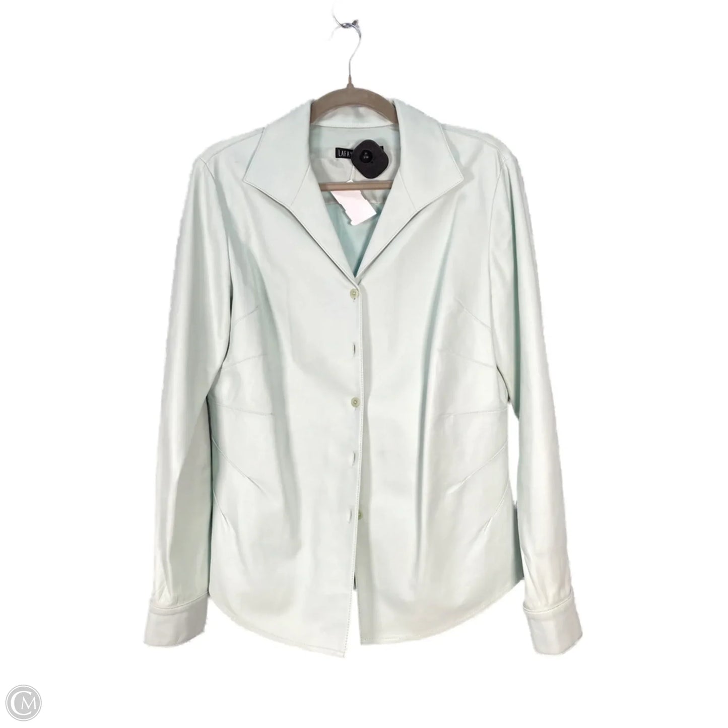 Jacket Designer By Lafayette 148 In Green, Size: S