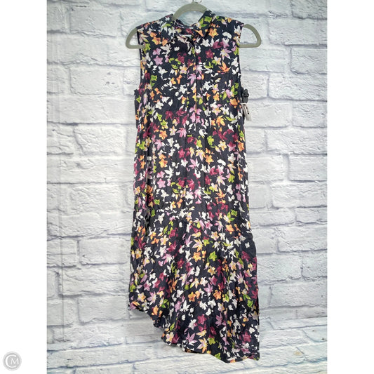 Dress Party Midi By Equipment In Black & Purple, Size: Xs