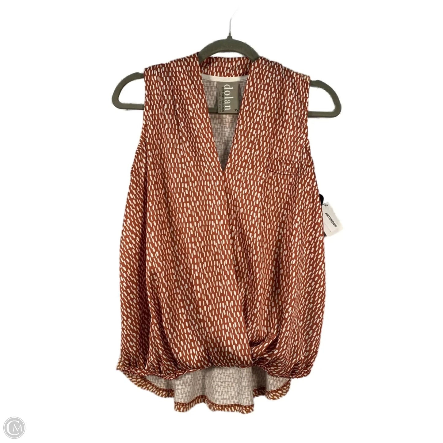 Top Sleeveless By Dolan Left Coast In Brown & White, Size: Xs