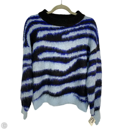 Sweater By Anthropologie In Black & Blue, Size: S