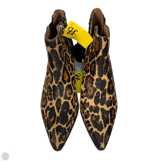 Boots Ankle Heels By Antonio Melani In Animal Print, Size: 8.5
