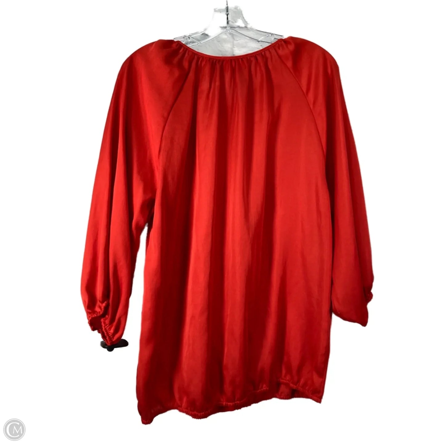 Blouse Long Sleeve By Chicos In Red, Size: M