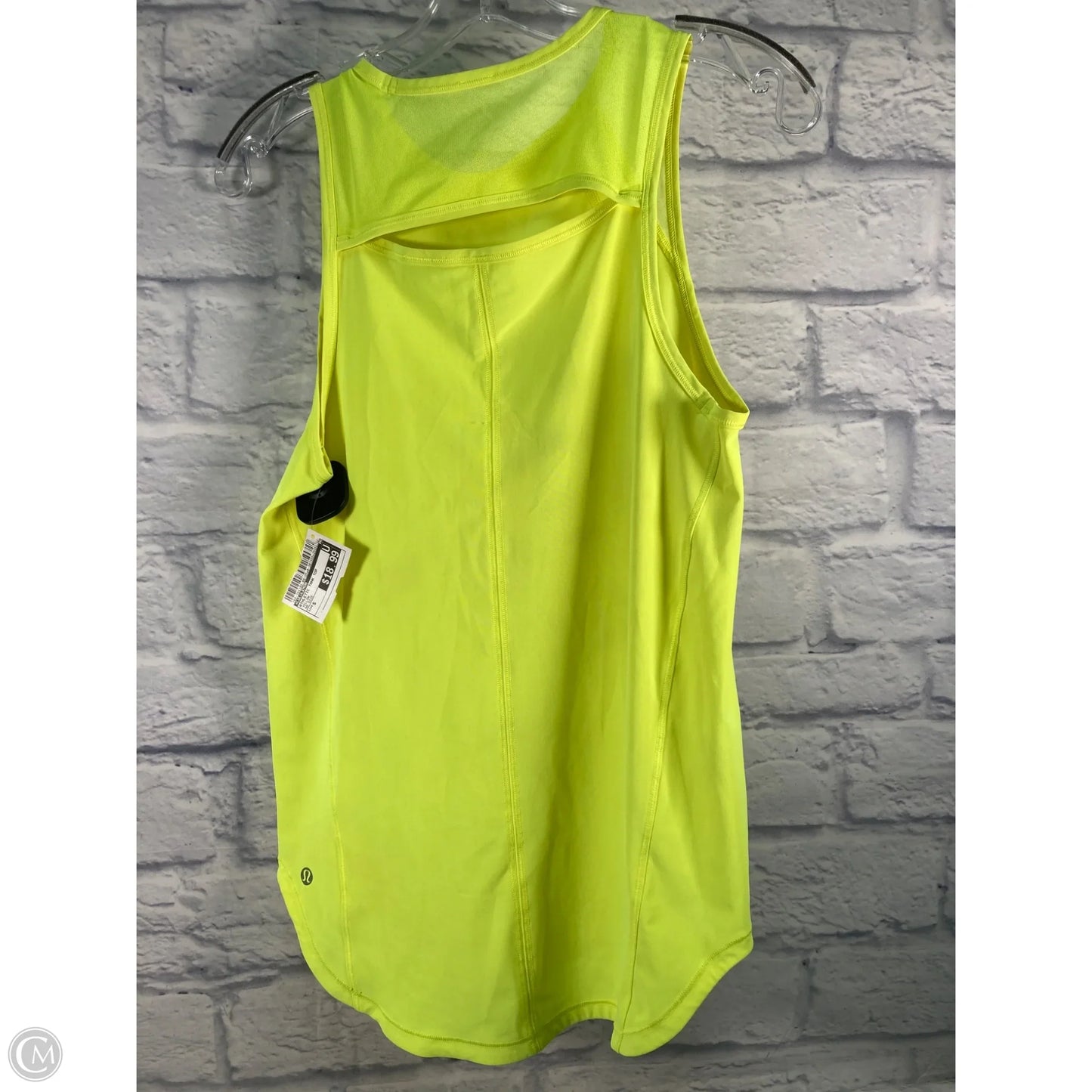 Athletic Tank Top By Lululemon In Yellow, Size: S