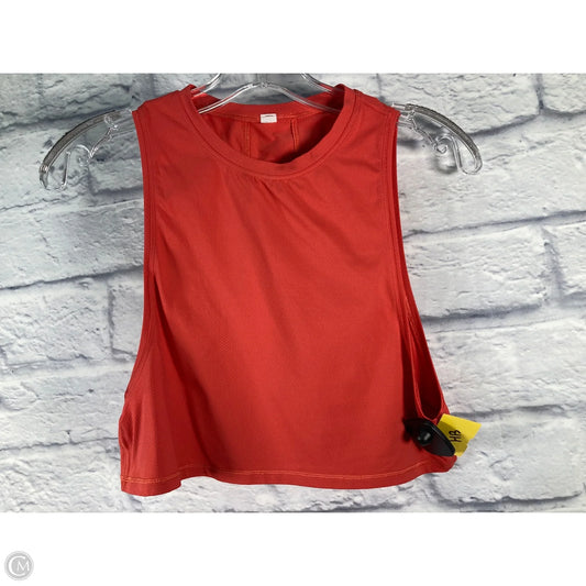 Athletic Tank Top By Lululemon In Red, Size: S