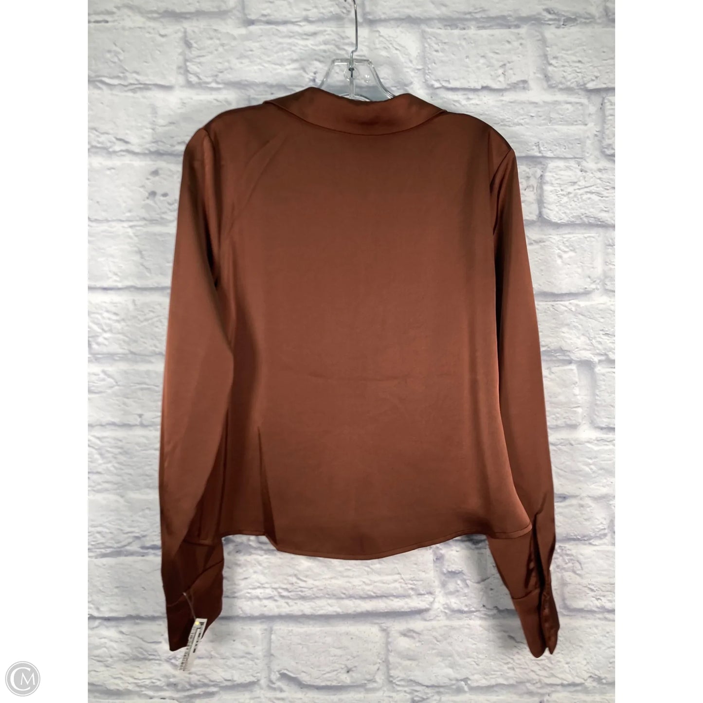 Blouse Long Sleeve By House Of Harlow In Brown, Size: L