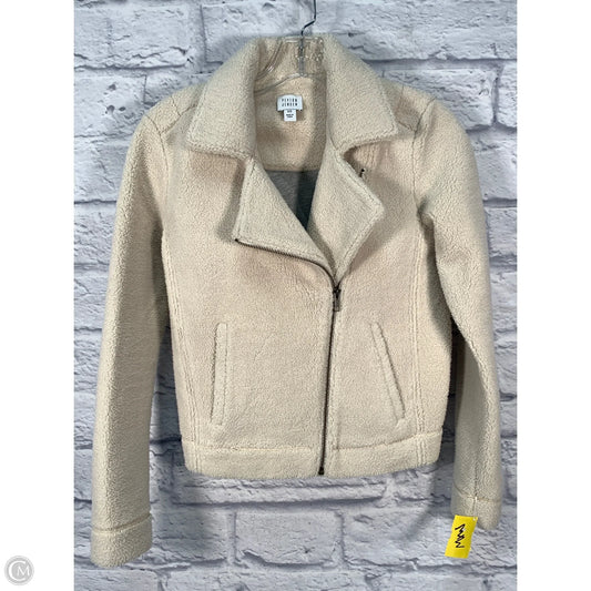 Jacket Faux Fur & Sherpa By Peyton Jensen In Cream, Size: Xs