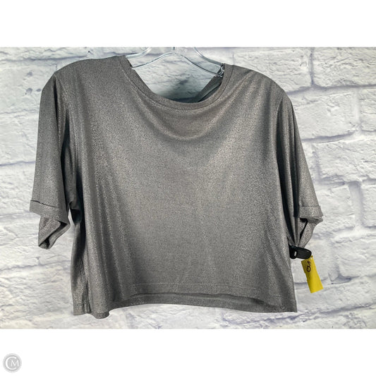 Athletic Top Short Sleeve By Lululemon In Silver, Size: M