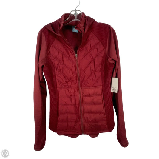 Jacket Windbreaker By Tek Gear In Maroon, Size: M