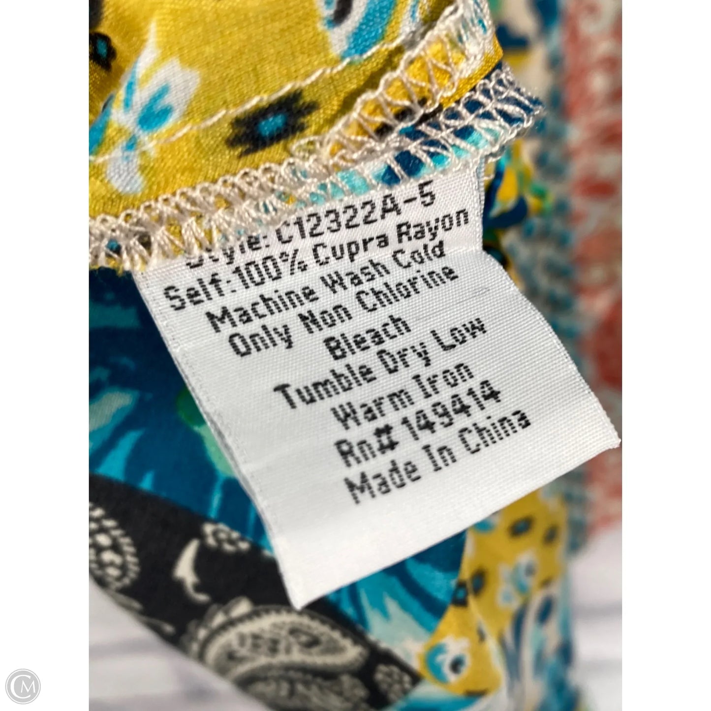 Blouse Short Sleeve By Johnny Was In Multi-colored, Size: S