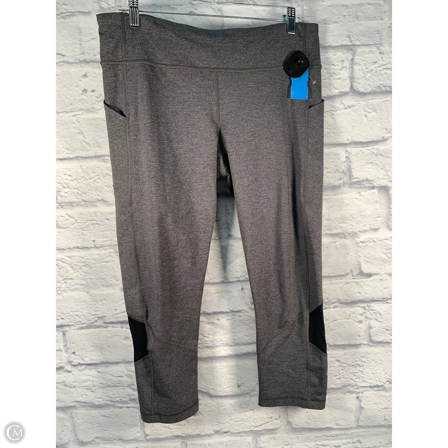 Athletic Leggings By Lululemon In Black & Grey, Size: L