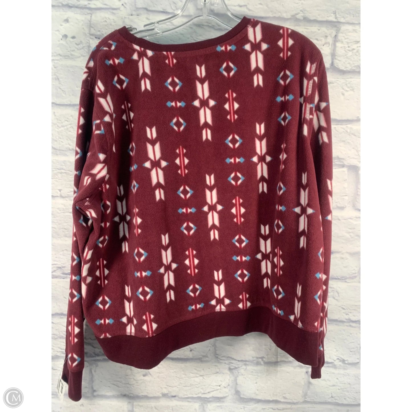 Sweatshirt Crewneck By Eddie Bauer In Maroon, Size: 2x