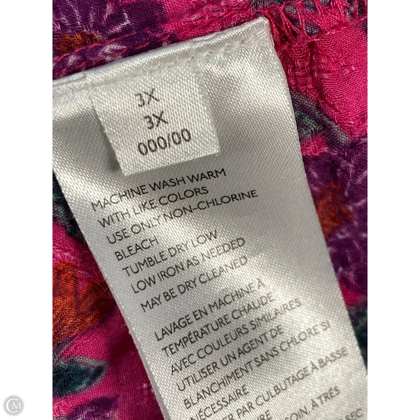 Top Long Sleeve By Maeve In Purple & Red, Size: 3x