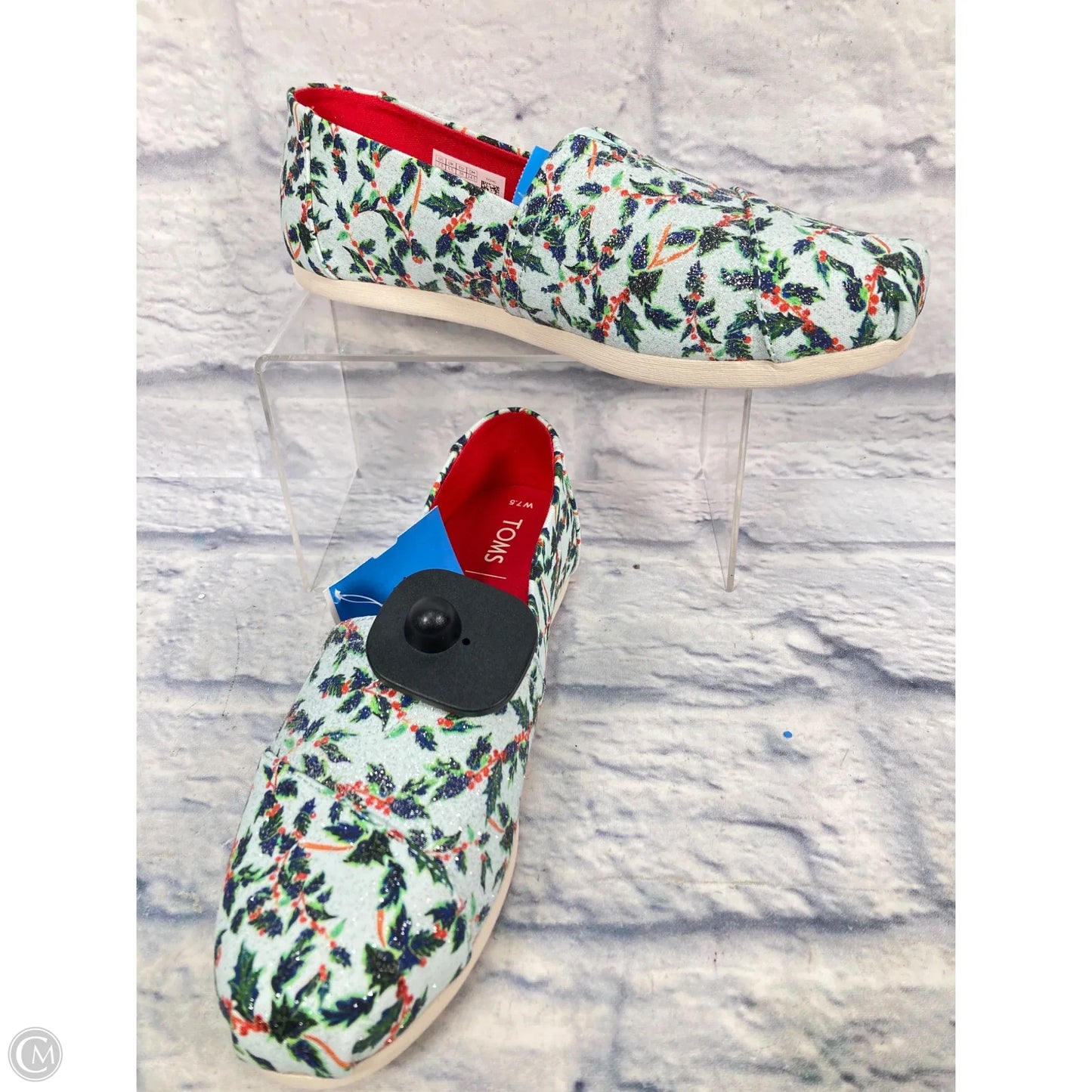 Shoes Flats By Toms In Blue & Green, Size: 7.5