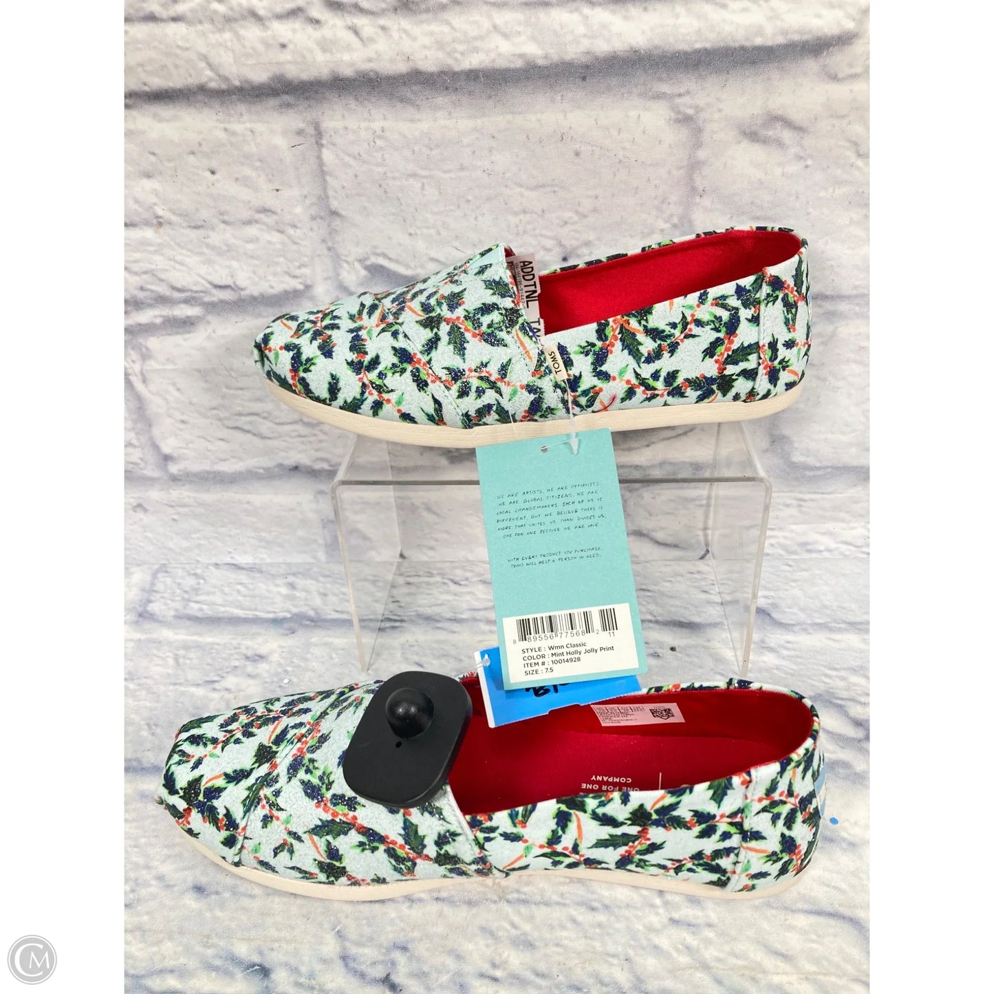 Shoes Flats By Toms In Blue & Green, Size: 7.5