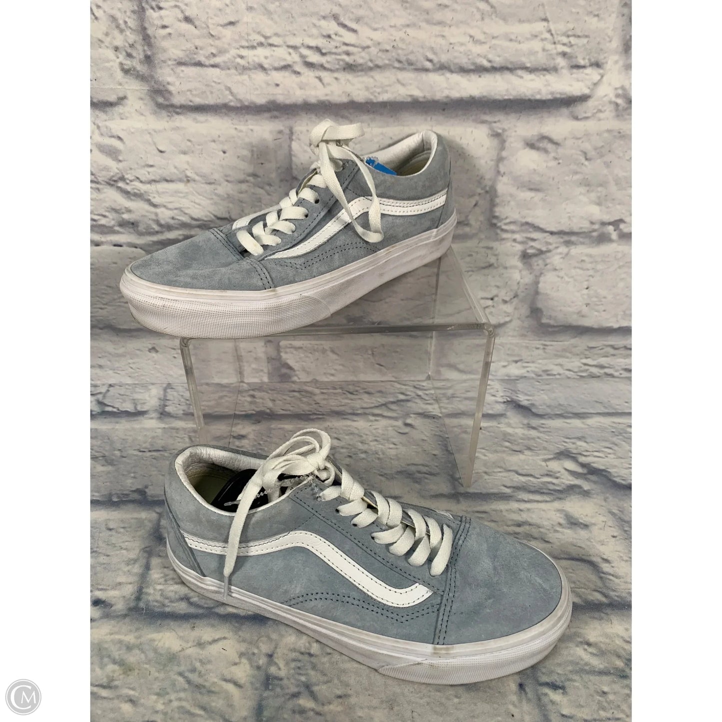 Shoes Sneakers By Vans In Blue & White, Size: 7.5