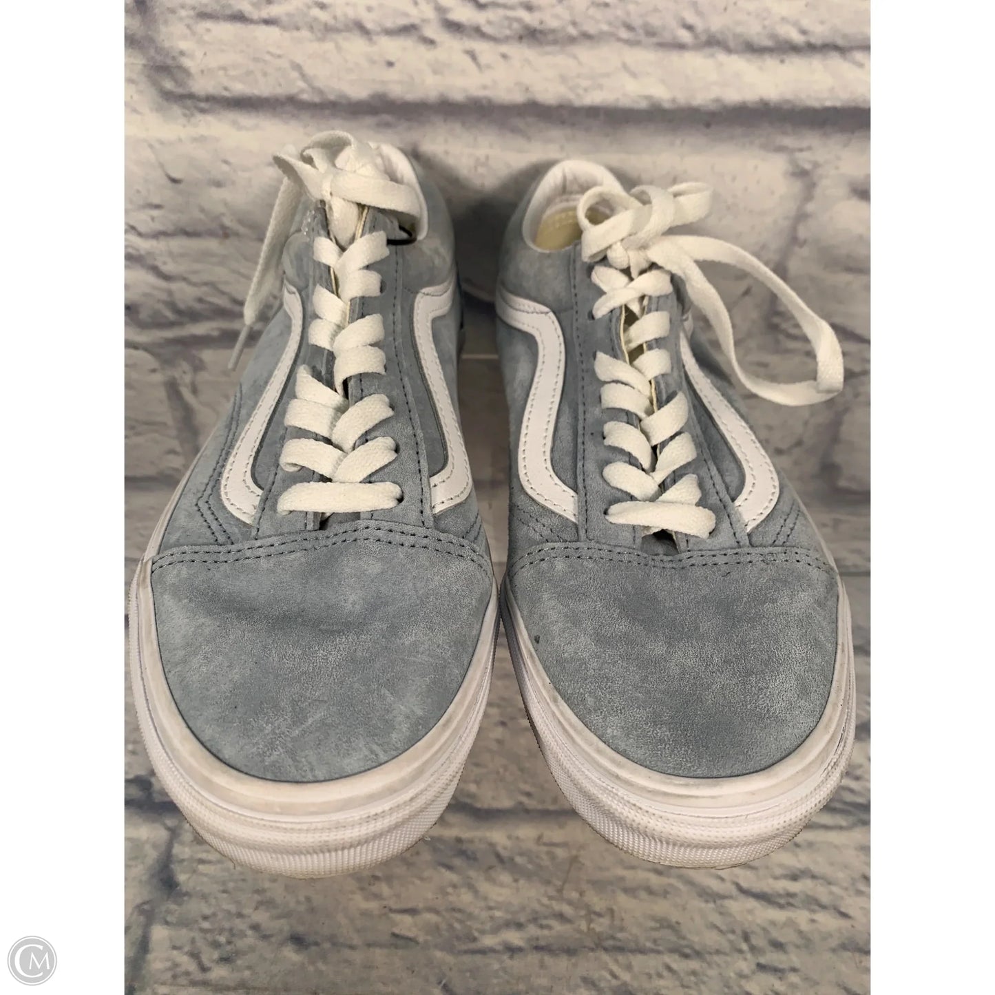 Shoes Sneakers By Vans In Blue & White, Size: 7.5