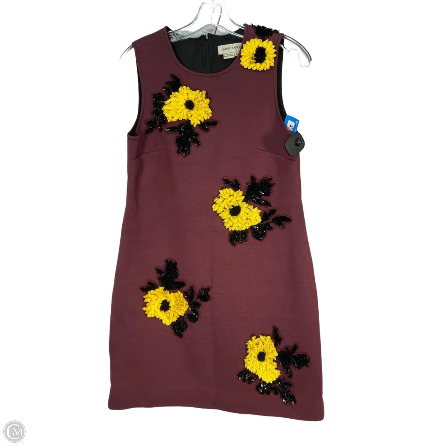 Dress Party Midi By Anthropologie In Maroon, Size: Xs