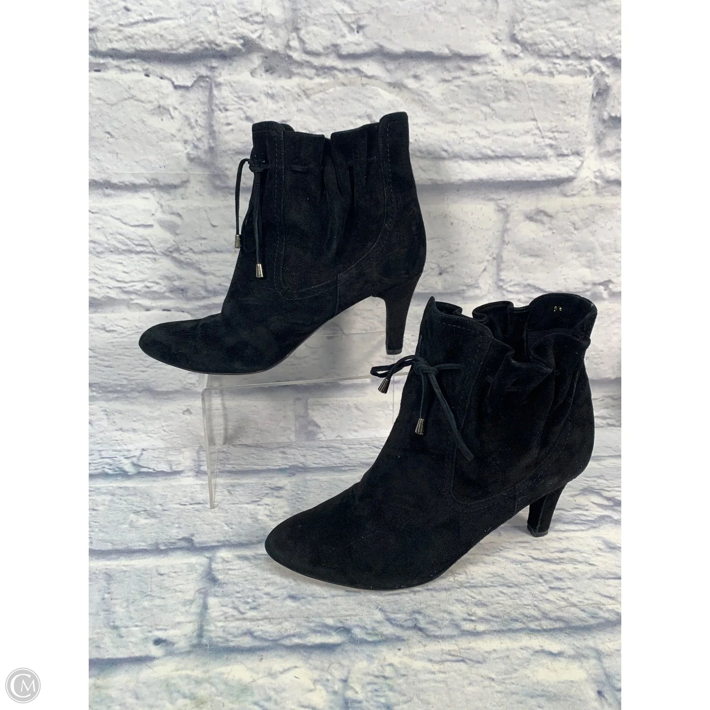 Boots Ankle Heels By Vaneli In Black, Size: 8