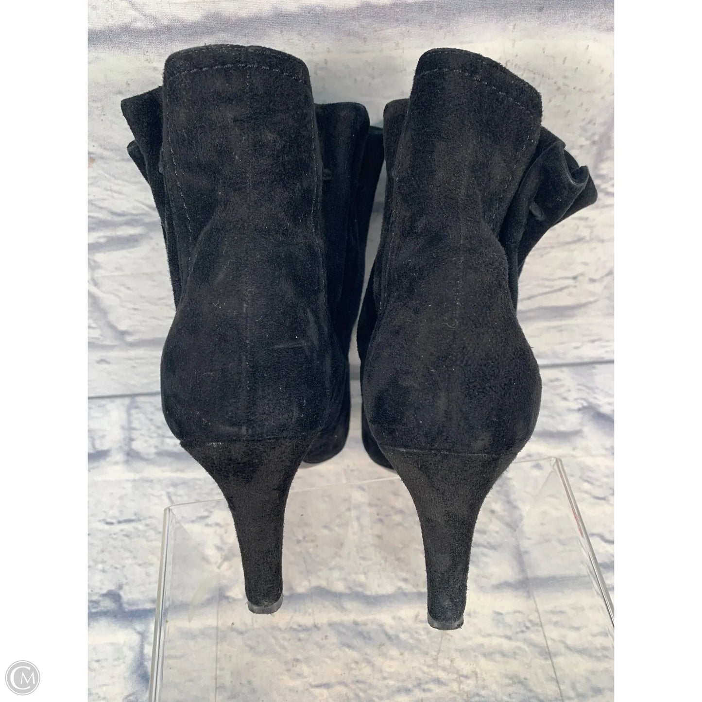 Boots Ankle Heels By Vaneli In Black, Size: 8