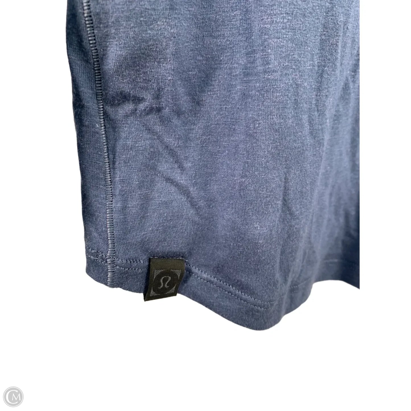 Athletic Top Long Sleeve Collar By Lululemon In Blue, Size: S