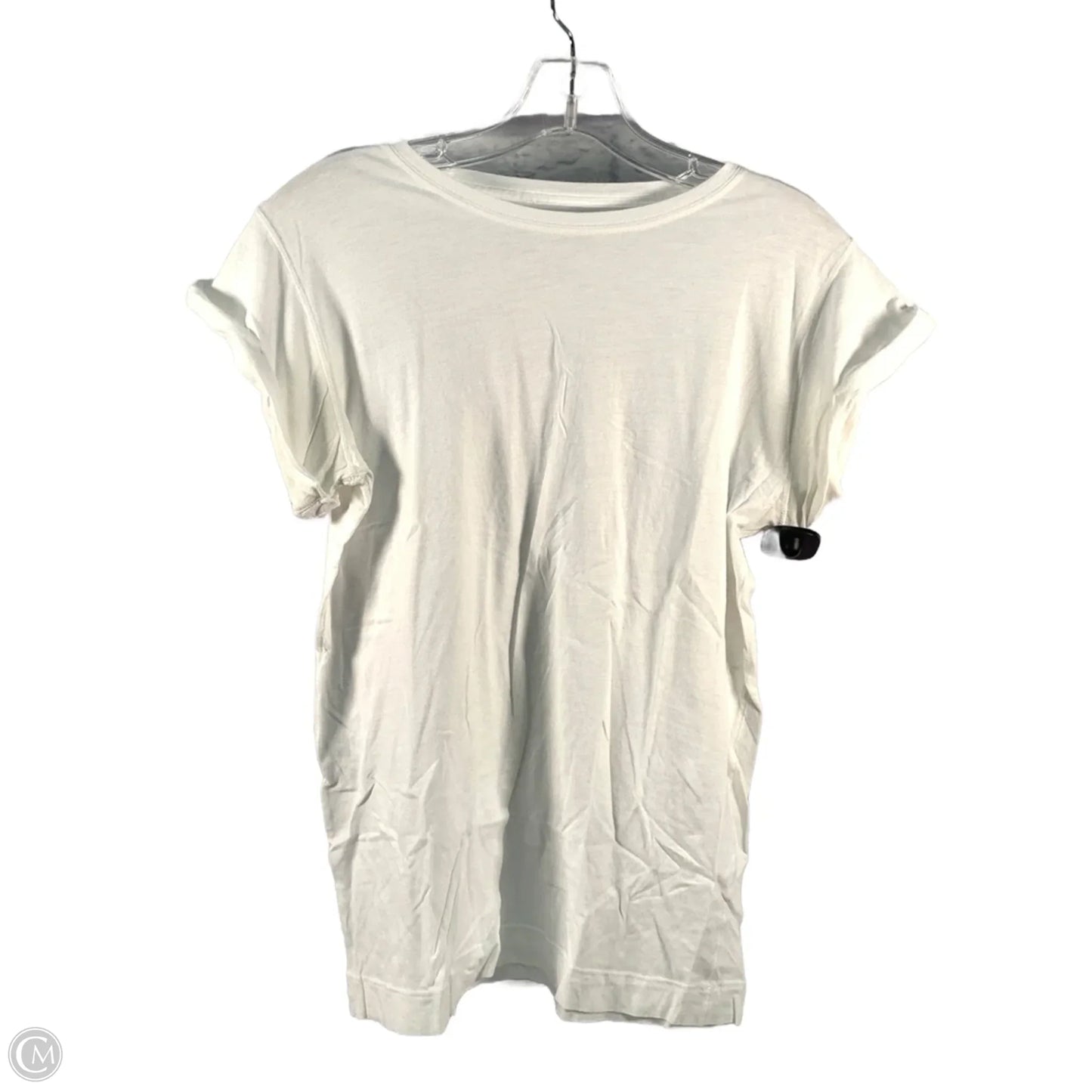 Athletic Top Short Sleeve By Lululemon In White, Size: S