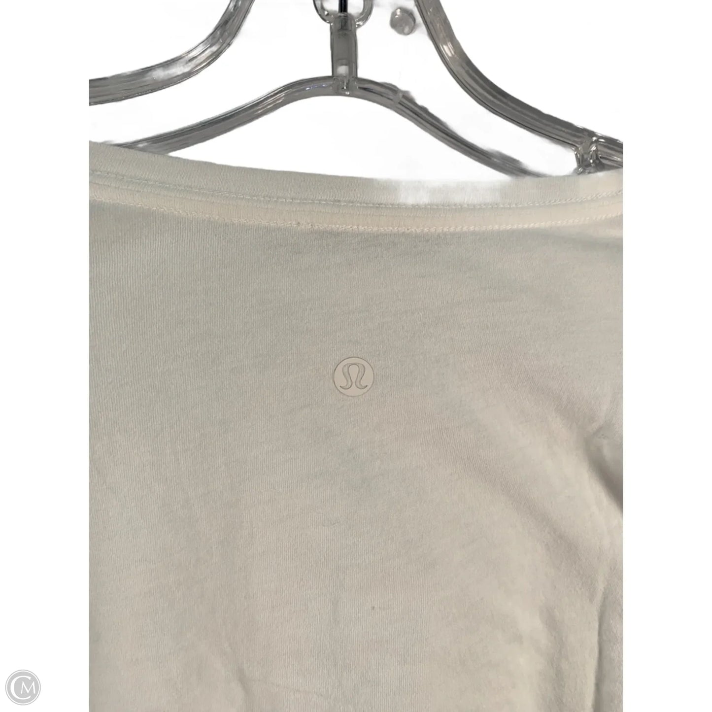 Athletic Top Short Sleeve By Lululemon In White, Size: S