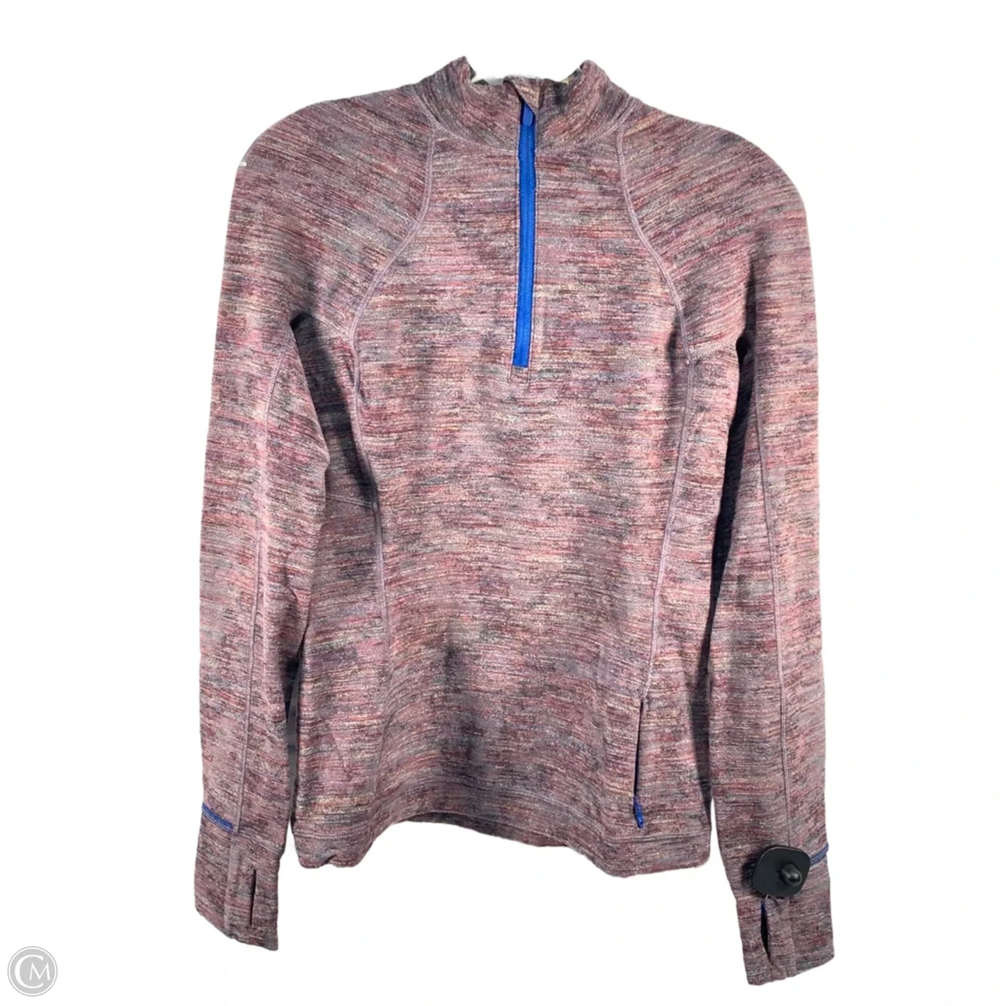 Athletic Top Long Sleeve Collar By Lululemon In Purple, Size: S