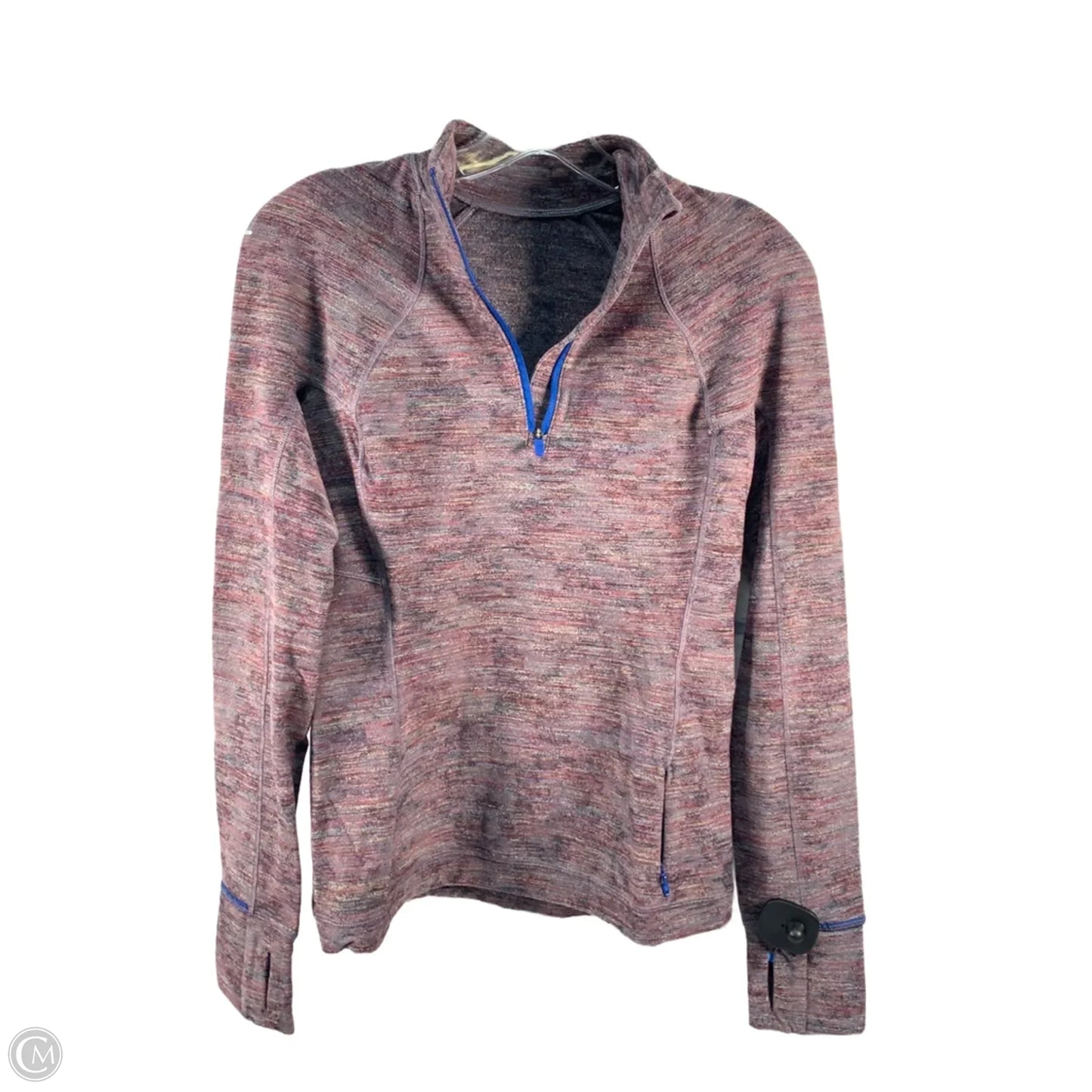 Athletic Top Long Sleeve Collar By Lululemon In Purple, Size: S