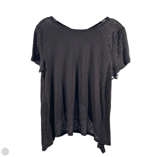 Athletic Top Short Sleeve By Lululemon In Black, Size: S