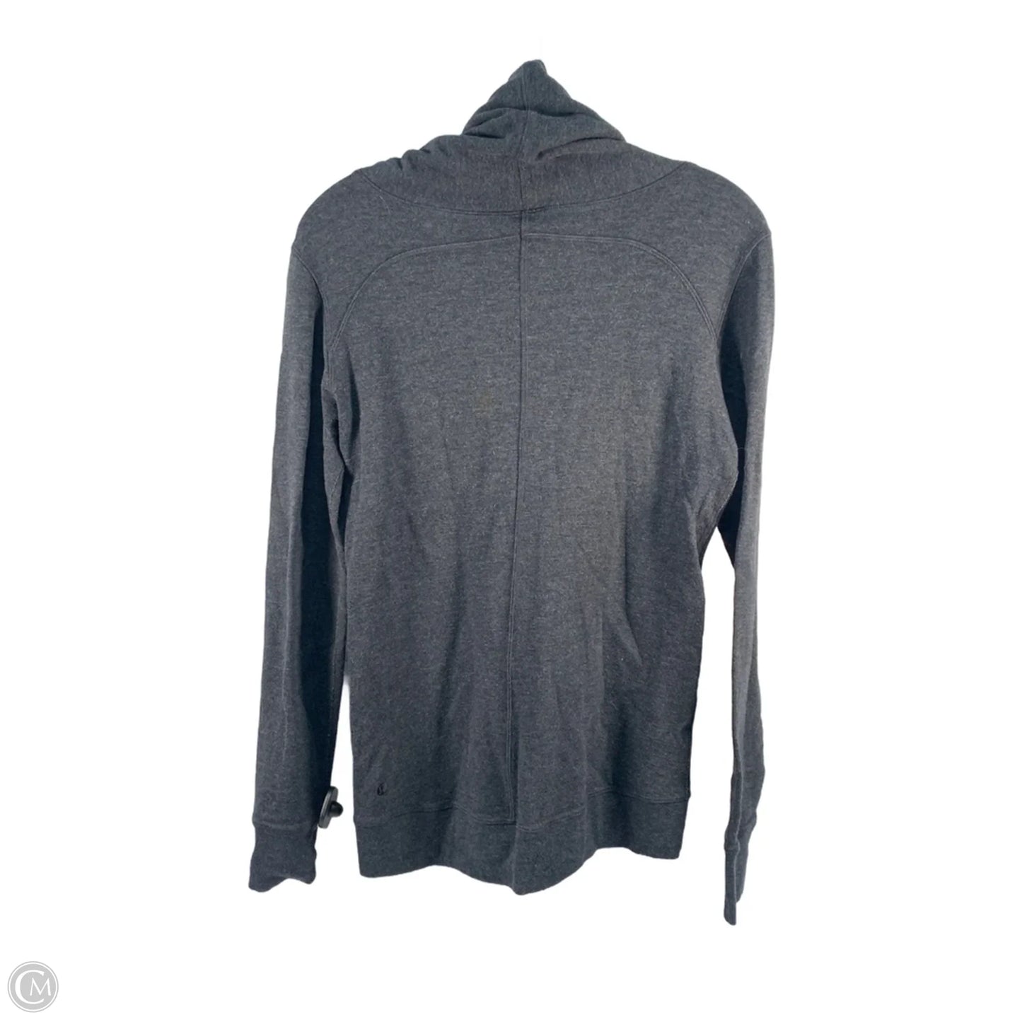 Athletic Top Long Sleeve Collar By Lululemon In Grey, Size: S